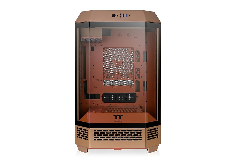 Amazon | Thermaltake The Tower 300 Gravel Sand 3面強化ガラス